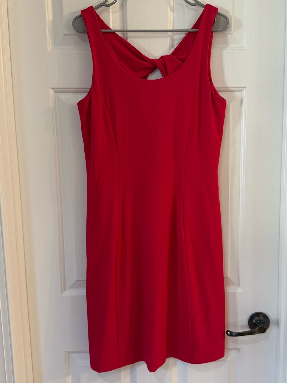 Eddie Bauer Red Sleeveless Twist-Back Dress